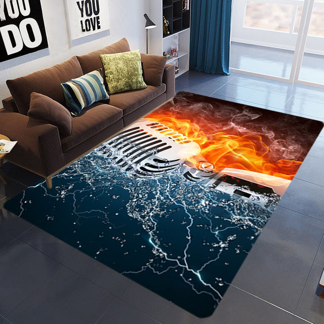 Guitar Music 3D Rug