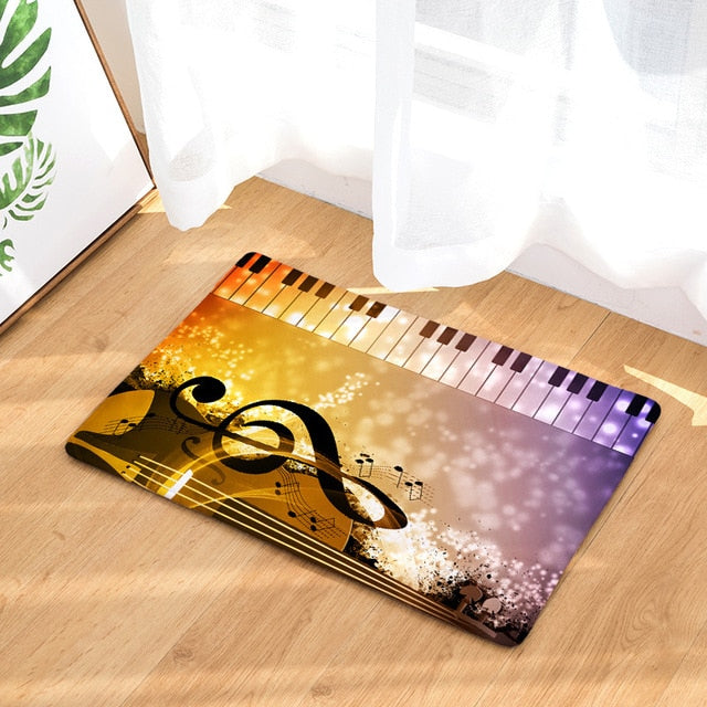 Vintage Music Notes Doormat