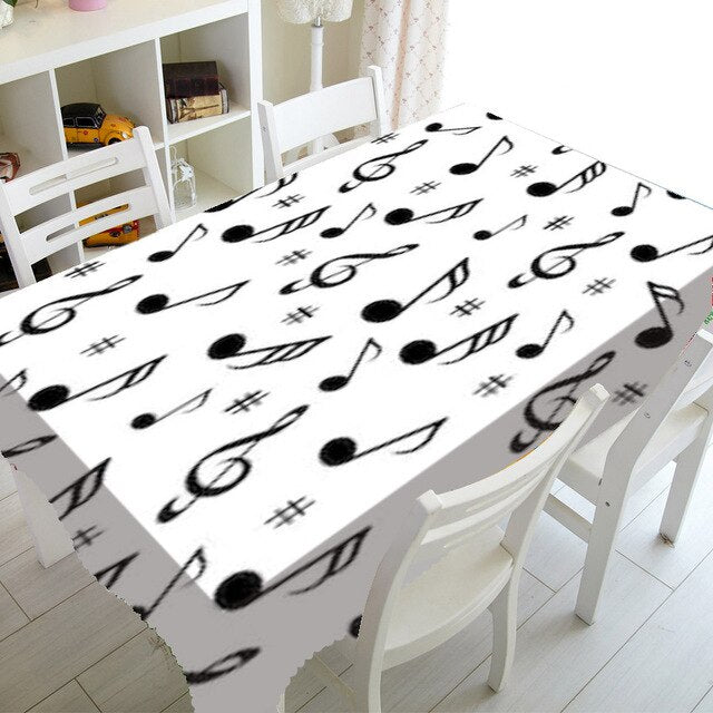 Musical Note Piano Key Tablecloth