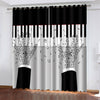 2 Pieces Music Art Curtain