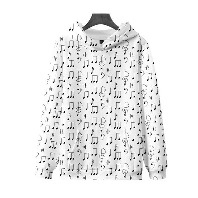 Music Notes Casual Hoodie