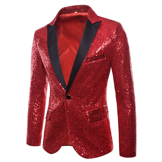 Shiny Sequin Blazer