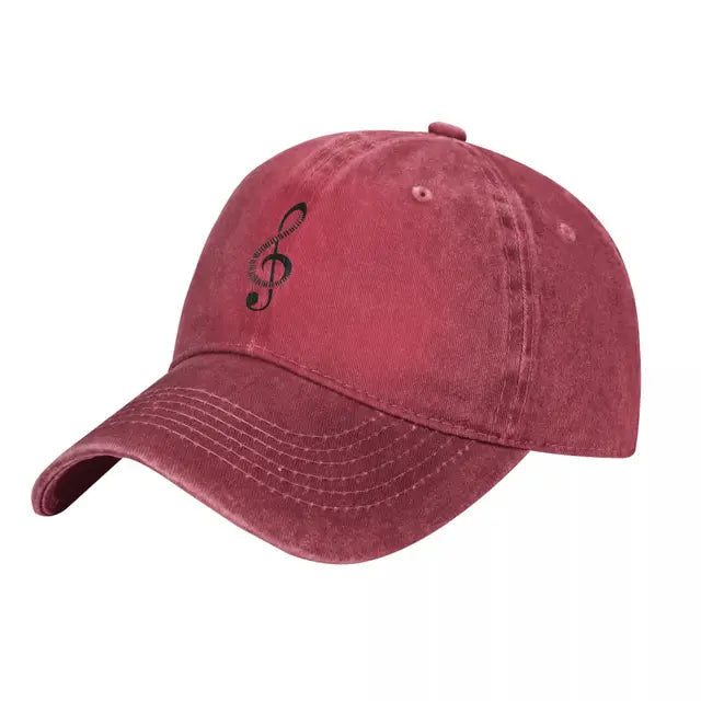 Piano Treble Clef Music Cap
