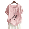 Music Butterfly Button Blouse