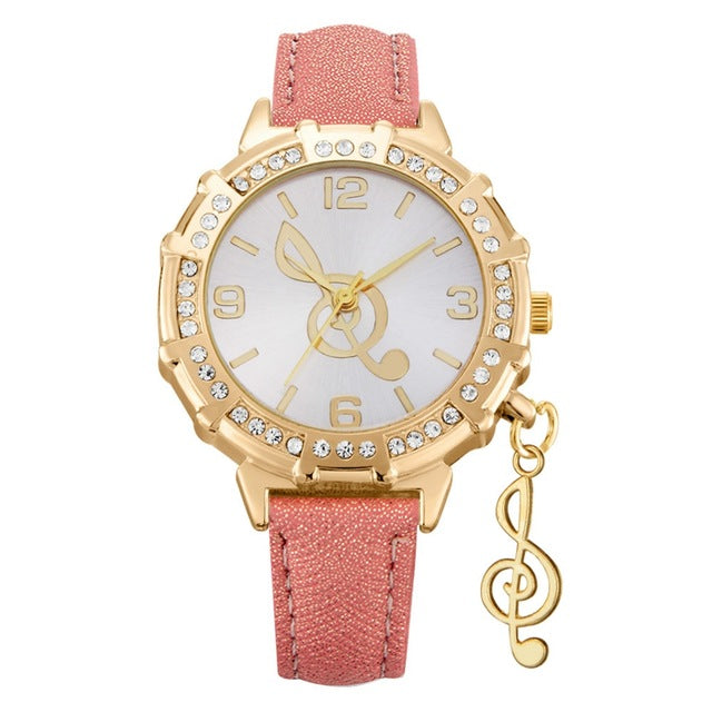 Treble Clef Crystal Watches