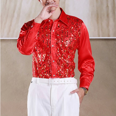 Shiny Sequin Men's Shirt