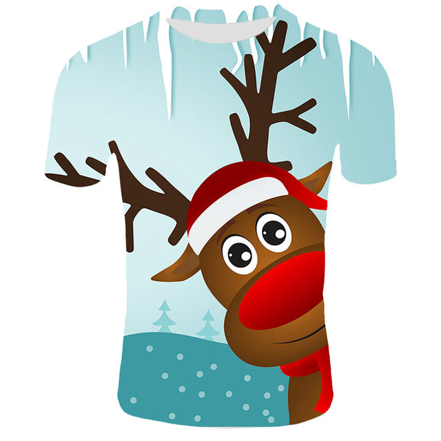 Snowy Christmas Blue T-shirt Collection