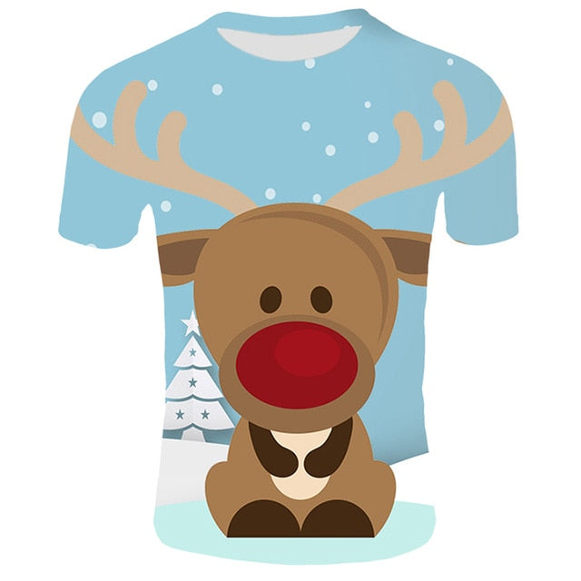 Snowy Christmas Blue T-shirt Collection
