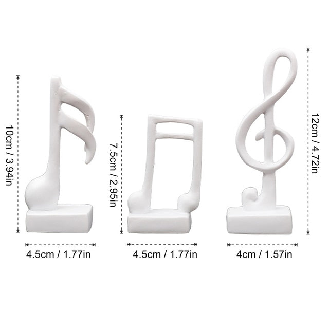 3pcs Musical Note Ornament