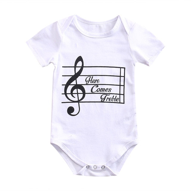 Here Comes Treble Baby Rompers