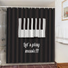 Piano Keys Print Shower Curtain