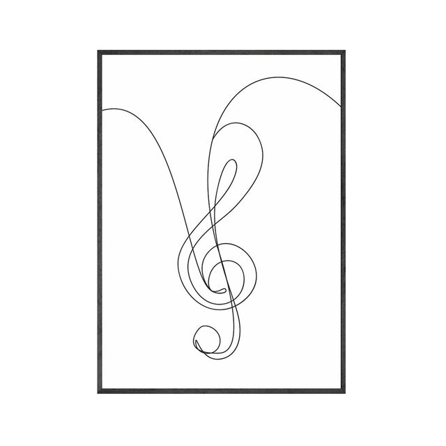 Treble Clef & Eighth Notes Wall Art