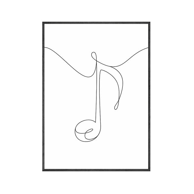 Treble Clef & Eighth Notes Wall Art