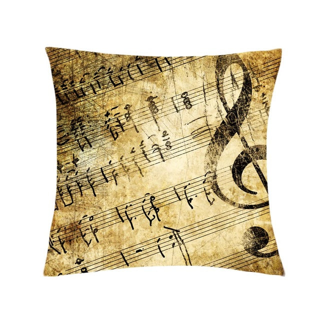 Creative Music Notes Cushion Cover