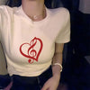 Music Note Heart T-shirt