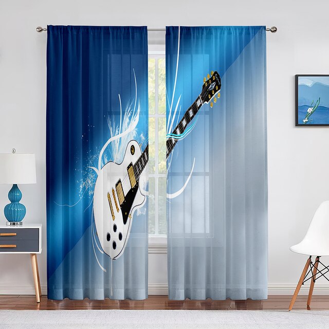 Guitar Tulle Curtain