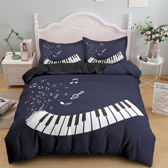 Rainbow Music Style Bedding Set