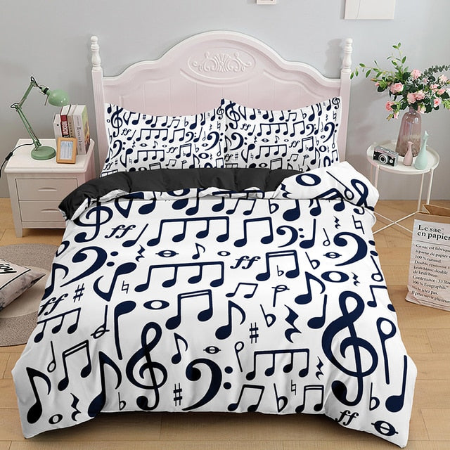 Rainbow Music Style Bedding Set
