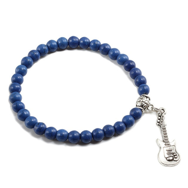Free - Guitar Pendant Beaded Bracelets