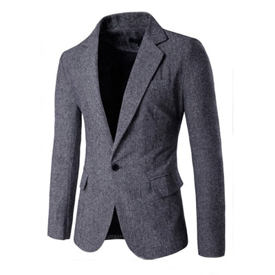 Formal Grey Wool Suit