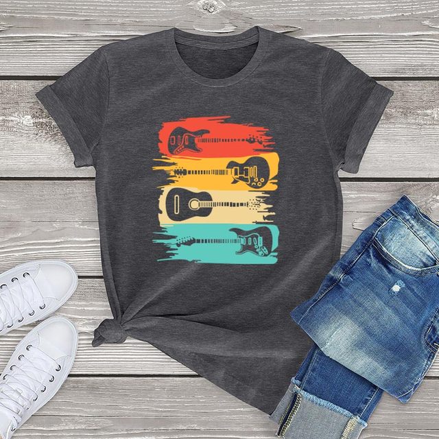 Guitar Colorful Painting T-shirt