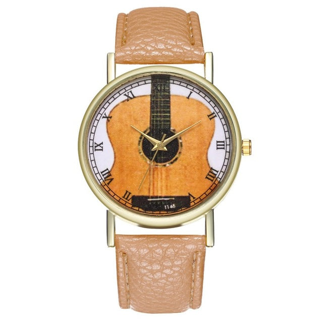 Free - Guitar Leather Wristwatches