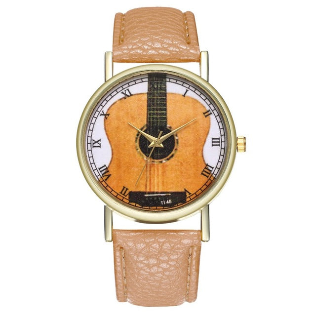 Leather Strap Guitar Watches