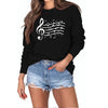 Music Staff Print Sweater