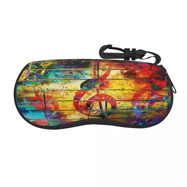 Music Note Portable Glasses Case
