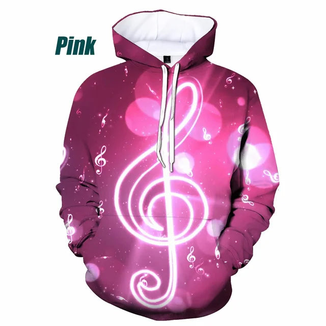 Colorful Music Notes Hoodie