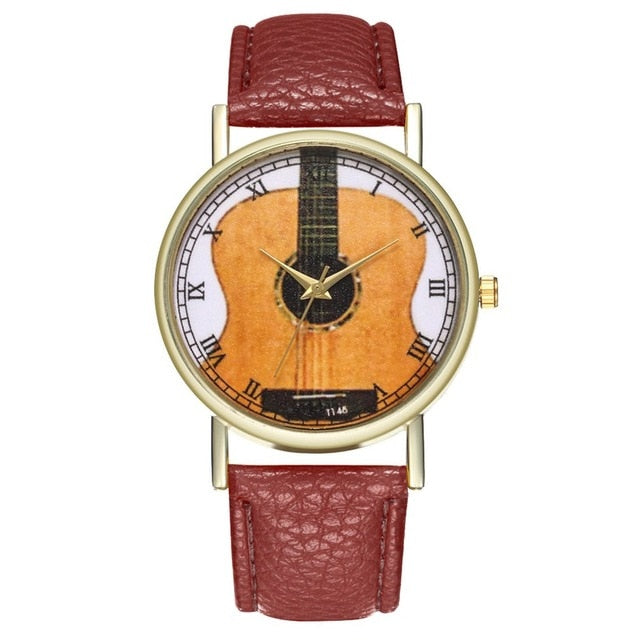 Leather Strap Guitar Watches