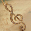 Free - Crystal Music Note Necklace &Pendant