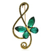 Sparkling Butterfly Music Brooch