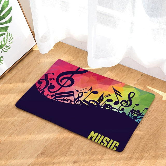 Vintage Music Notes Doormat