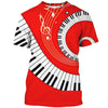 Piano Music Note Graphic T-shirt