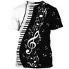 Piano Music Note Graphic T-shirt