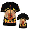 Guitar Graphic O-Neck T-Shirt