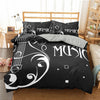 Music B&W 3D Bedding Set