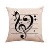 Music Printed Cushion Cover