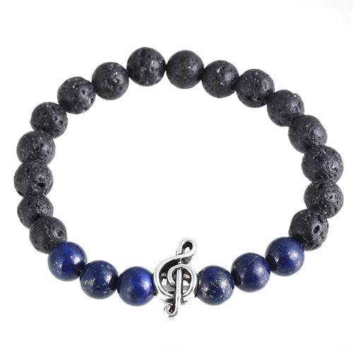 Treble Clef Chakara Lava Bracelet - Artistic Pod