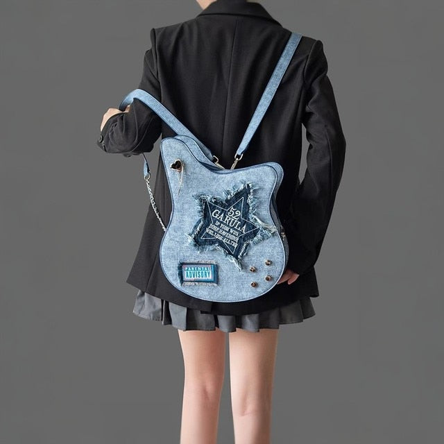 Denim Guitar Backpack