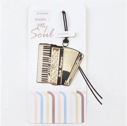 Golden Metal Music Bookmark