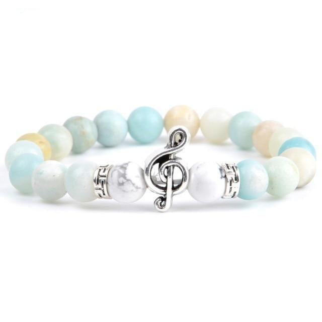 Free - Treble Clef Gemstone Beads Bracelet