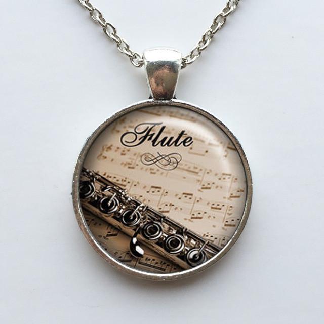 Flute Necklace, Keychain, Ring, Earrings, Cufflink & Brooch - Artistic Pod
