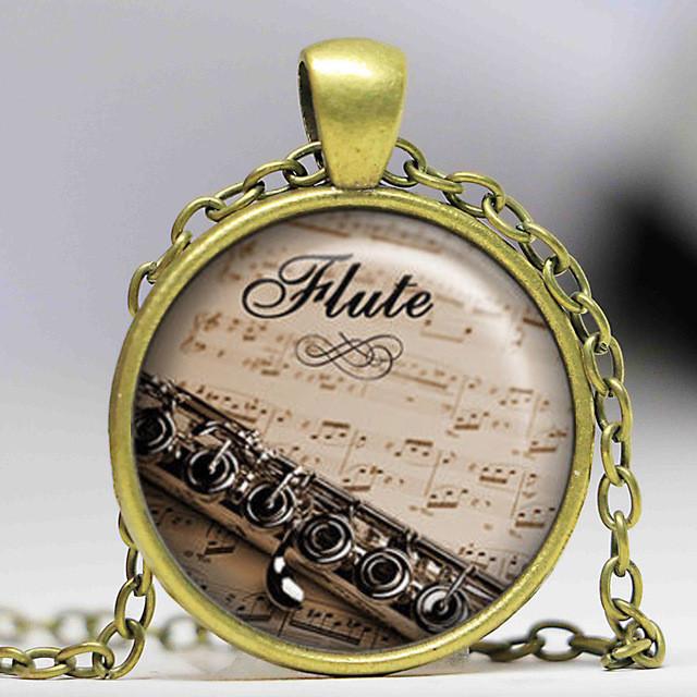 Flute Necklace, Keychain, Ring, Earrings, Cufflink & Brooch - Artistic Pod