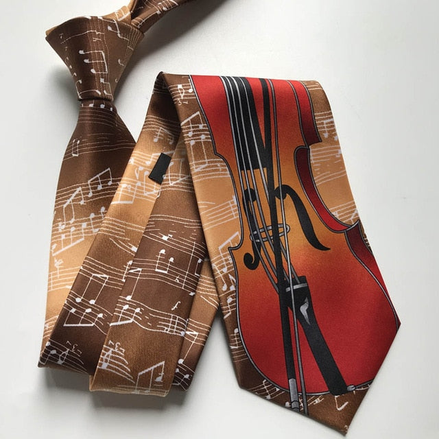 Classic Musical Violin Necktie
