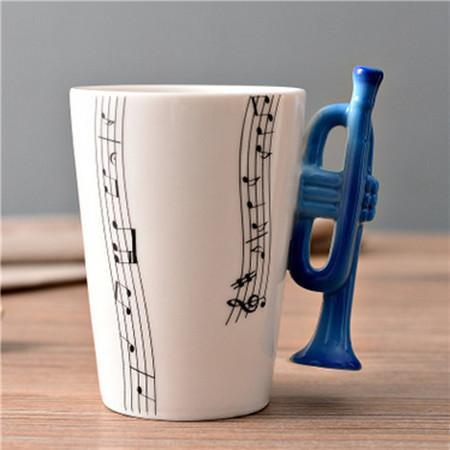 Novelty Guitar Ceramic Cup Personality Music Note - Artistic Pod