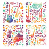 4pcs/set Water Color Music Wall Stickers