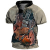 Guitar Six Buttons Collar T-shirt