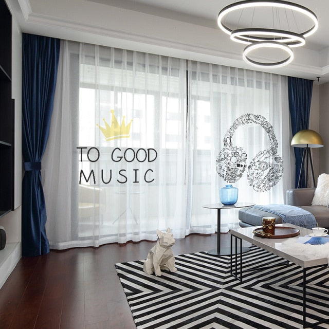 Piano Music Notes Window Curtain